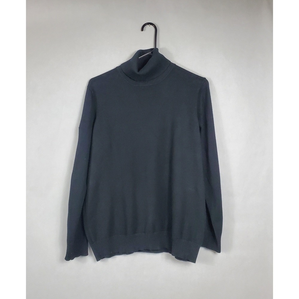 Joseph A Womens XL Black Turtleneck Sweater Rayon Blend Long Sleeve J2F20004C